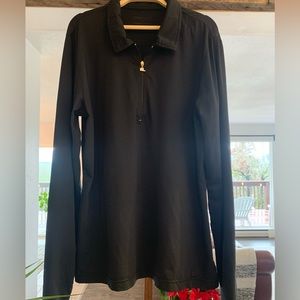 Maggie Lane Womens Large Golf Shirt Long Sleeve‎ Half Zipper Good Conditi…